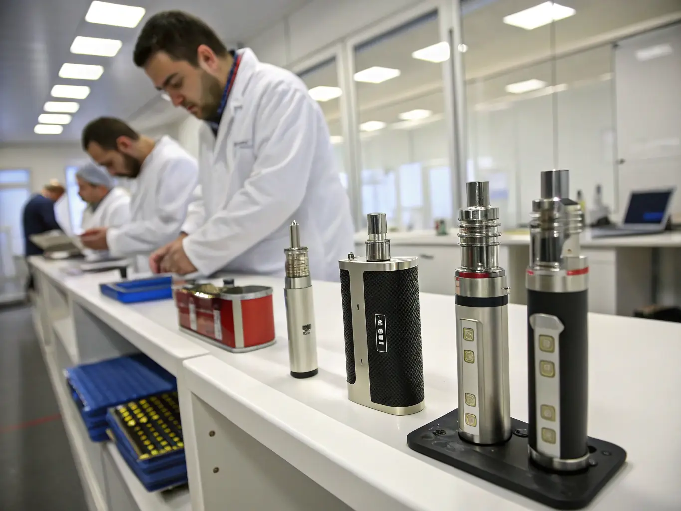 An image representing PMTA compliance, such as a certificate or a lab testing environment, to visually communicate the company's commitment to regulatory standards. The image should inspire trust and confidence.