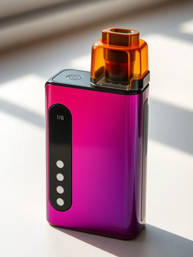A detailed close-up image of a vape device utilizing biodegradable materials, highlighting its eco-friendly composition and sustainable design.